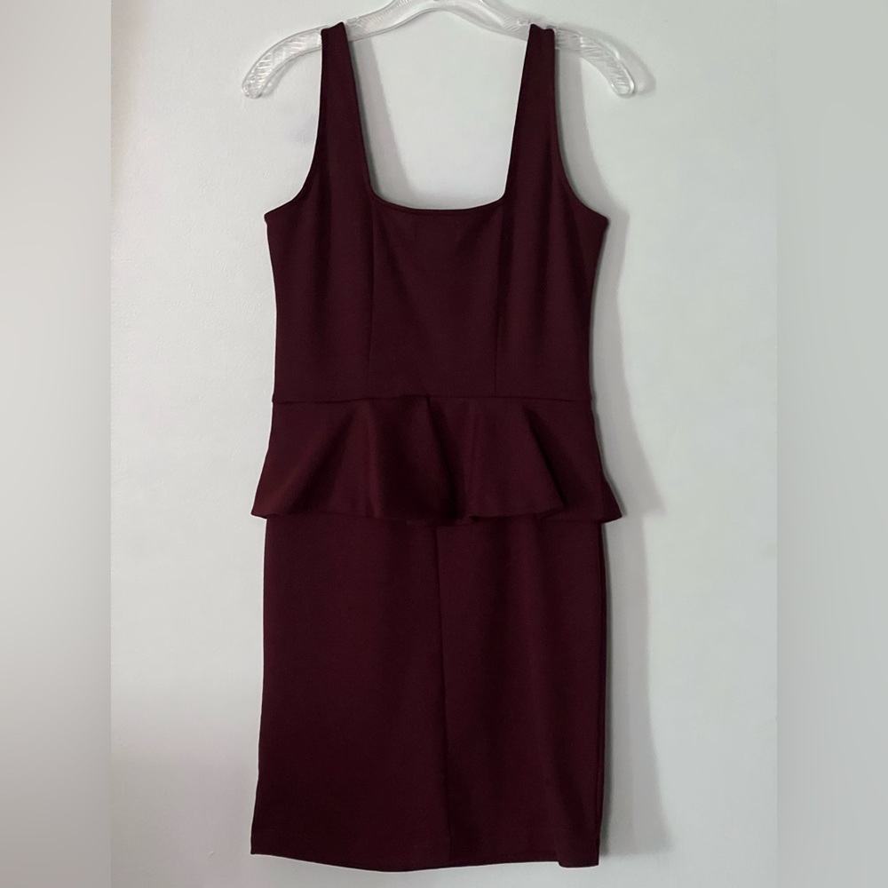 Miss Tina Burgundy Sleeveless dress